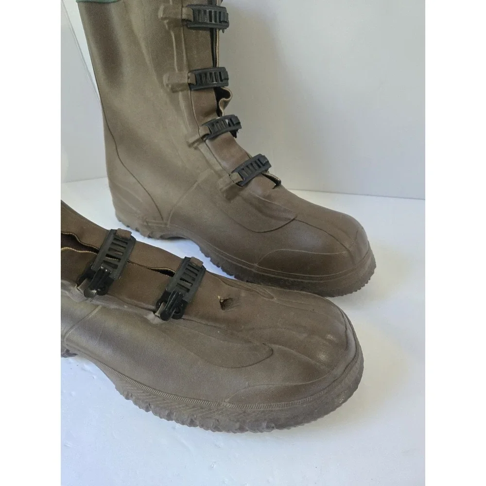 Northerner brown rubber boots overshoe Mens sz‎ 14 NWOT